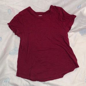 Burgundy red t shirt old navy size small